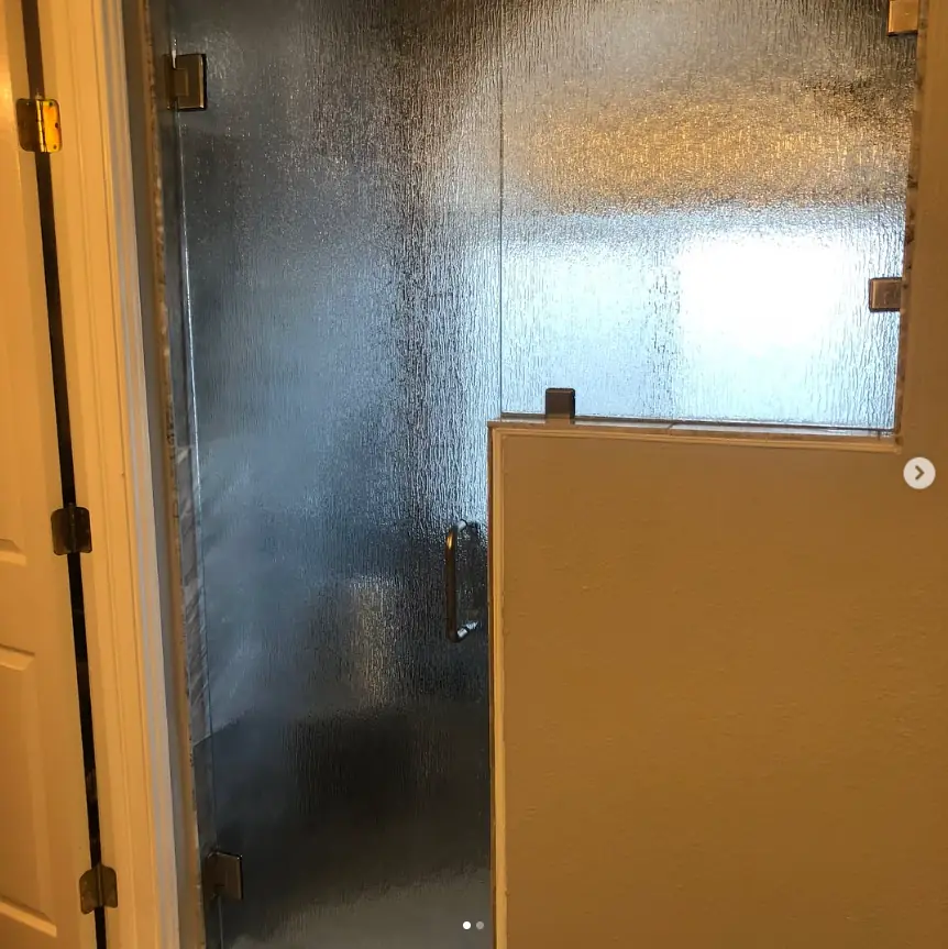 Frosted glass interior door